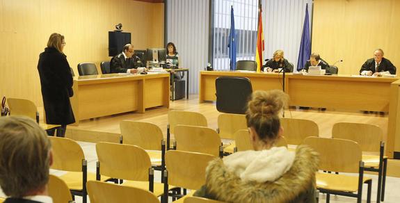 M. C. M. F., ayer, durante el juicio en la Sección Octava de la Audiencia Provincial. 