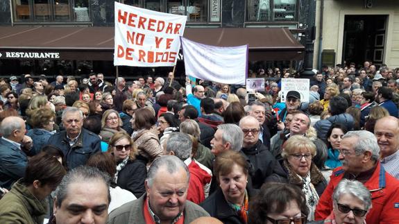 La manifestación de hoy en Oviedo.