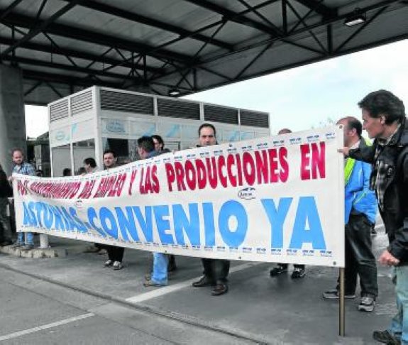 Protestas de la plantilla de CAPSA, a principios de febrero. 