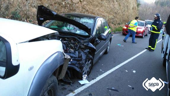 Estado en el que quedaron los vehículos implicados.