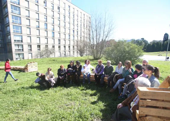 El parque Truébano, a los pies del viejo HUCA. 