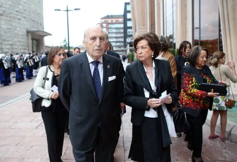 Adolfo Barthe Aza y su mujer Mercedes García de Castro en el concierto de los Premios Princesa el pasado octubre. 