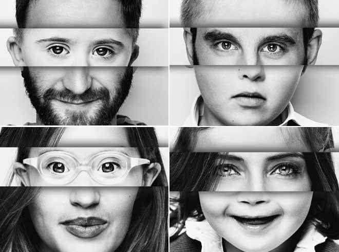 Dani Rovira con los ojos de Hugo Curiel y Hugo, con los ojos del humorista; abano, Sara Carbonero con los ojos de Pepita Sierra y la niña, con los ojos de la periodista.