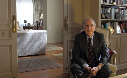 Marcelino Oreja, en su domicilio de Madrid. 