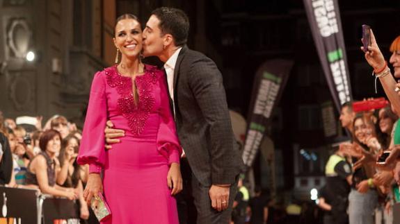 Paula Echevarría y David Bustamante expresaban su amor en un acto público. 