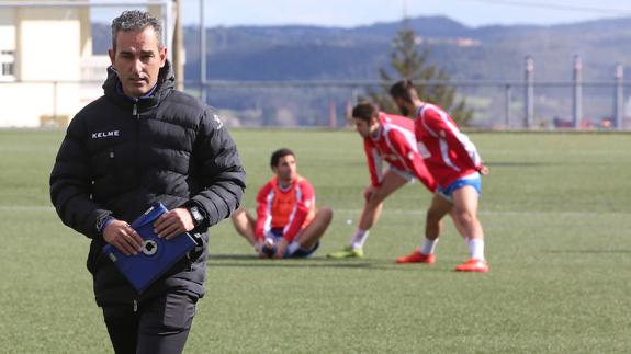 Pablo Lago, durante un entrenamiento en Santo Domingo. 