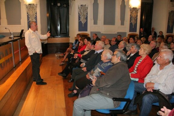 Capellín, durante la presentación del documental. 