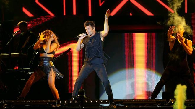 Ricky Martin, durante el concierto. 