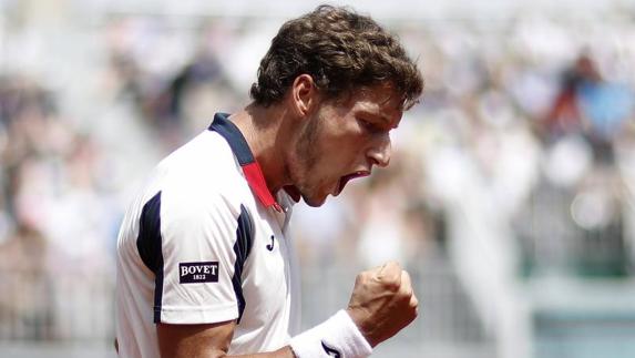 Pablo Carreño, durante el partido de tercera ronda de Ronald Garros disputado el viernes. 