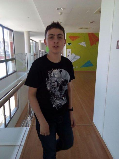 El niño Álvaro García, de 12 años. 