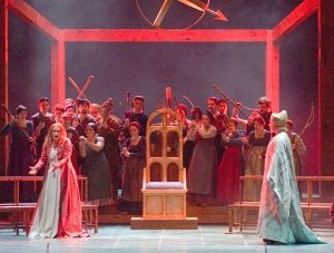 PRIMER ACTO. Reunión del Consejo de Genova, una de las grandes escenas de Simón Boccanegra. ::
ÓPERA DE OVIEDO