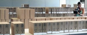 Las últimas 365 cajas enviadas desde Salamanca a Cataluña el pasado mes de julio. Entre ellas están algunas de las correspondientes a la información relativa a Asturias. ::
EFE