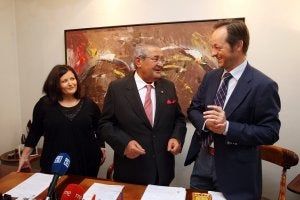 Lucía Alonso, Gerardo de la Iglesia y Miguel Teijelo. ::
ALEX PIÑA