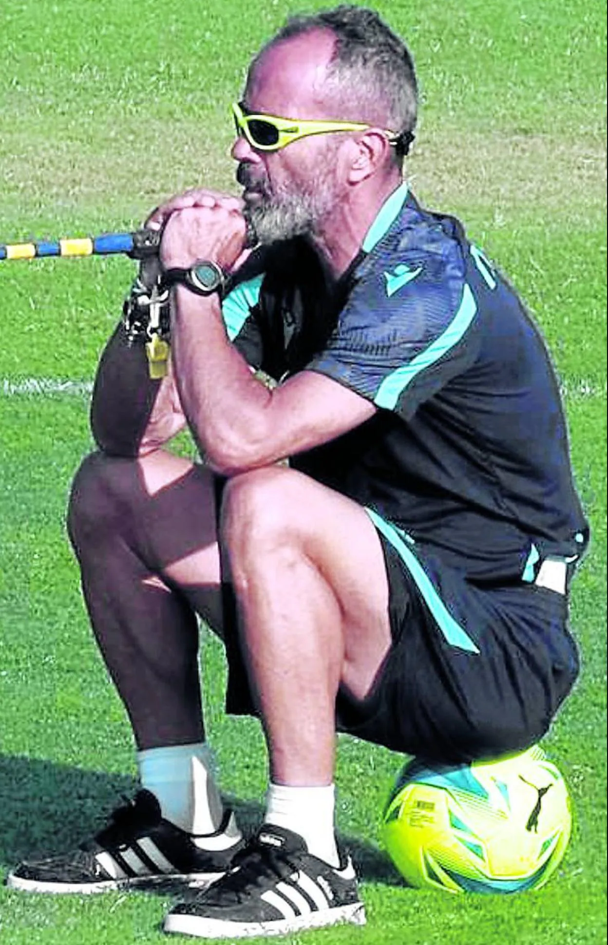 Álvaro Cervera, en un entrenamiento del Cádiz. 