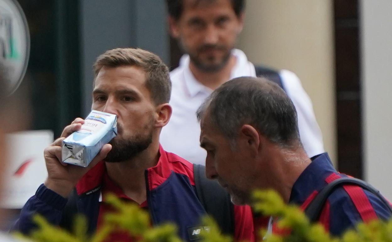 Iñigo Martínez, en la concentración del Athletic en Alemania. 