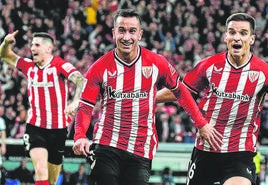 Berenguer celebra el segundo gol.