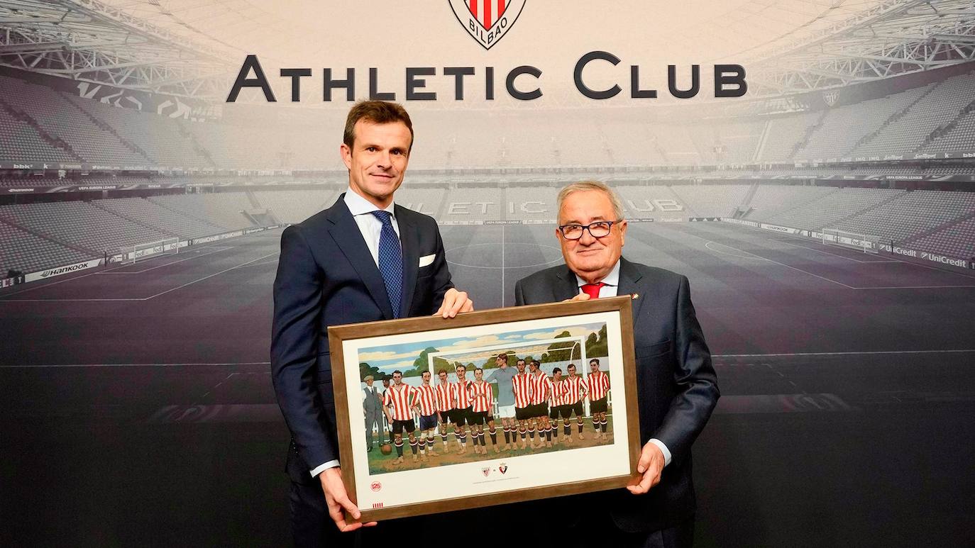 Jon Uriarte y Luis Sabalza, presidentes de Athletic y Osasuna./athletic club