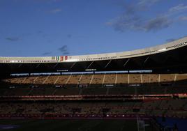 El estadio de La Cartuja, horas antes de la final de Copa del Rey de 2022.