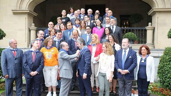 Recibimiento al Ayuntamiento en Ibaigane