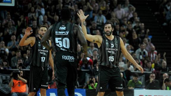 Eric, Mumbrú y Hervelle participaron en el triunfo ante el Barcelona Lassa.