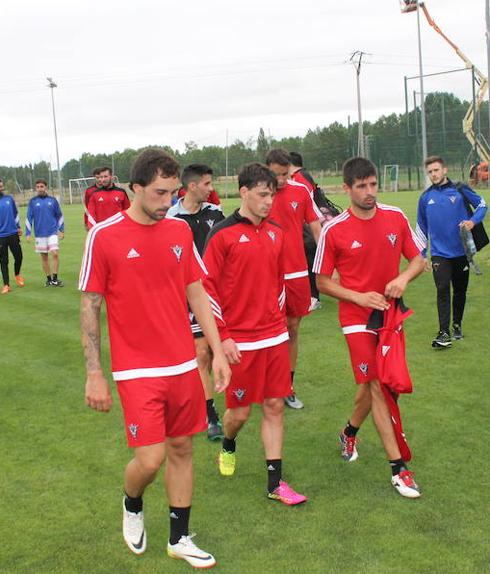 Guarrotxena ha entrenado esta mañana con el Mirandés. Óscar Casado