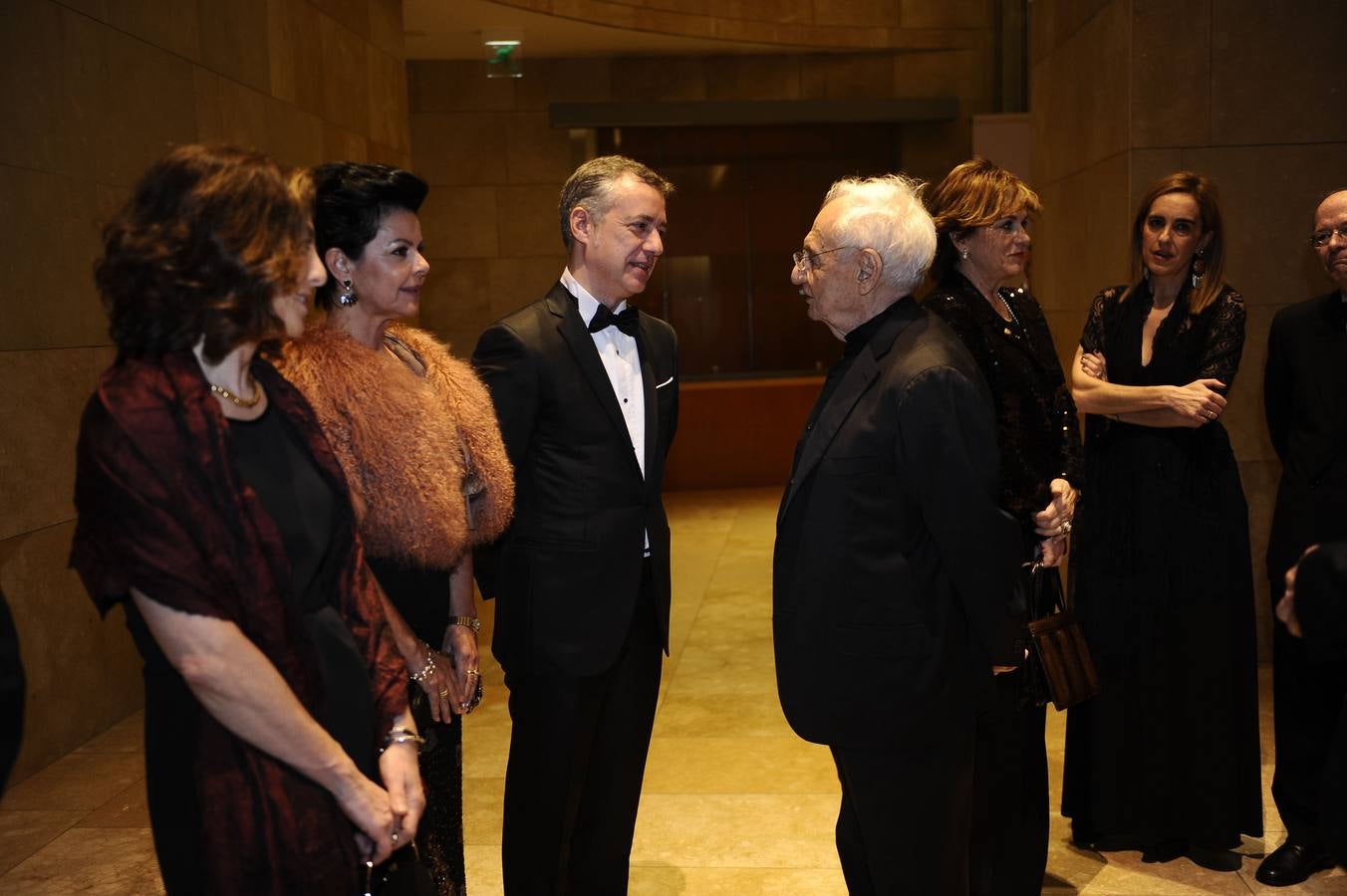 Frank Gehry y el lehendakari Urkullu en la fiesta de cumpleaños del arquitecto en el Museo Guggenheim