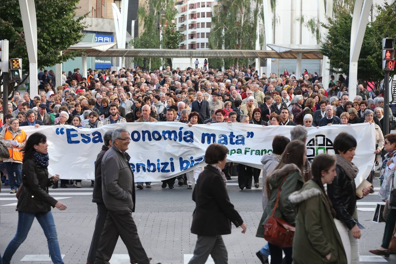 La Iglesia de Bizkaia se manifiesta por una &quot;economía más justa&quot;