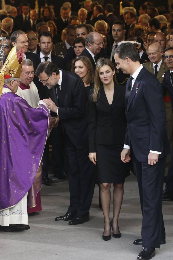Leticia Ortiz, al término del funeral de Estado en honor de Adolfo Suárez.
