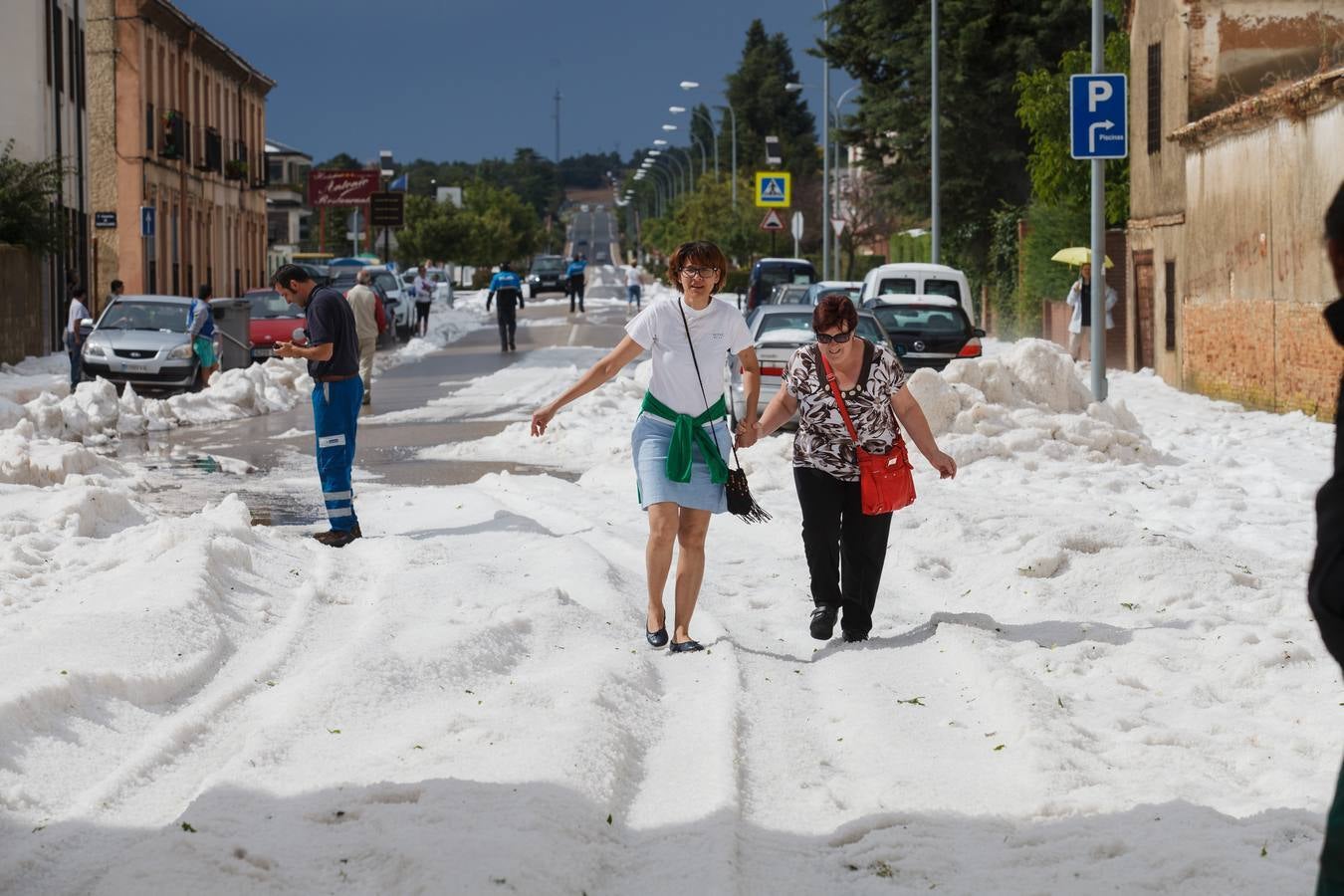 Intensa granizada en Soria en pleno mes de julio