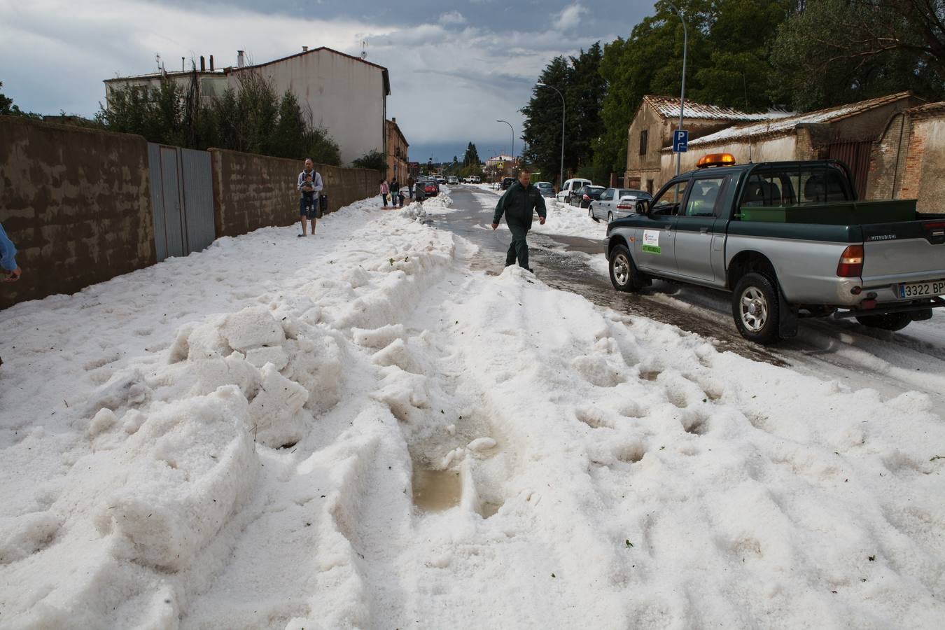 Intensa granizada en Soria en pleno mes de julio