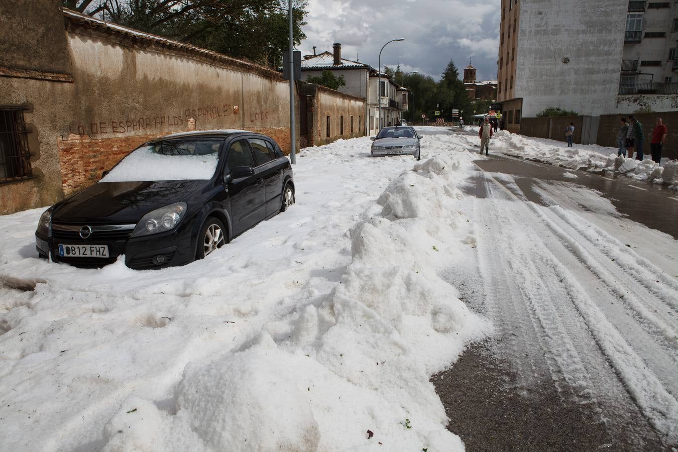 Intensa granizada en Soria en pleno mes de julio