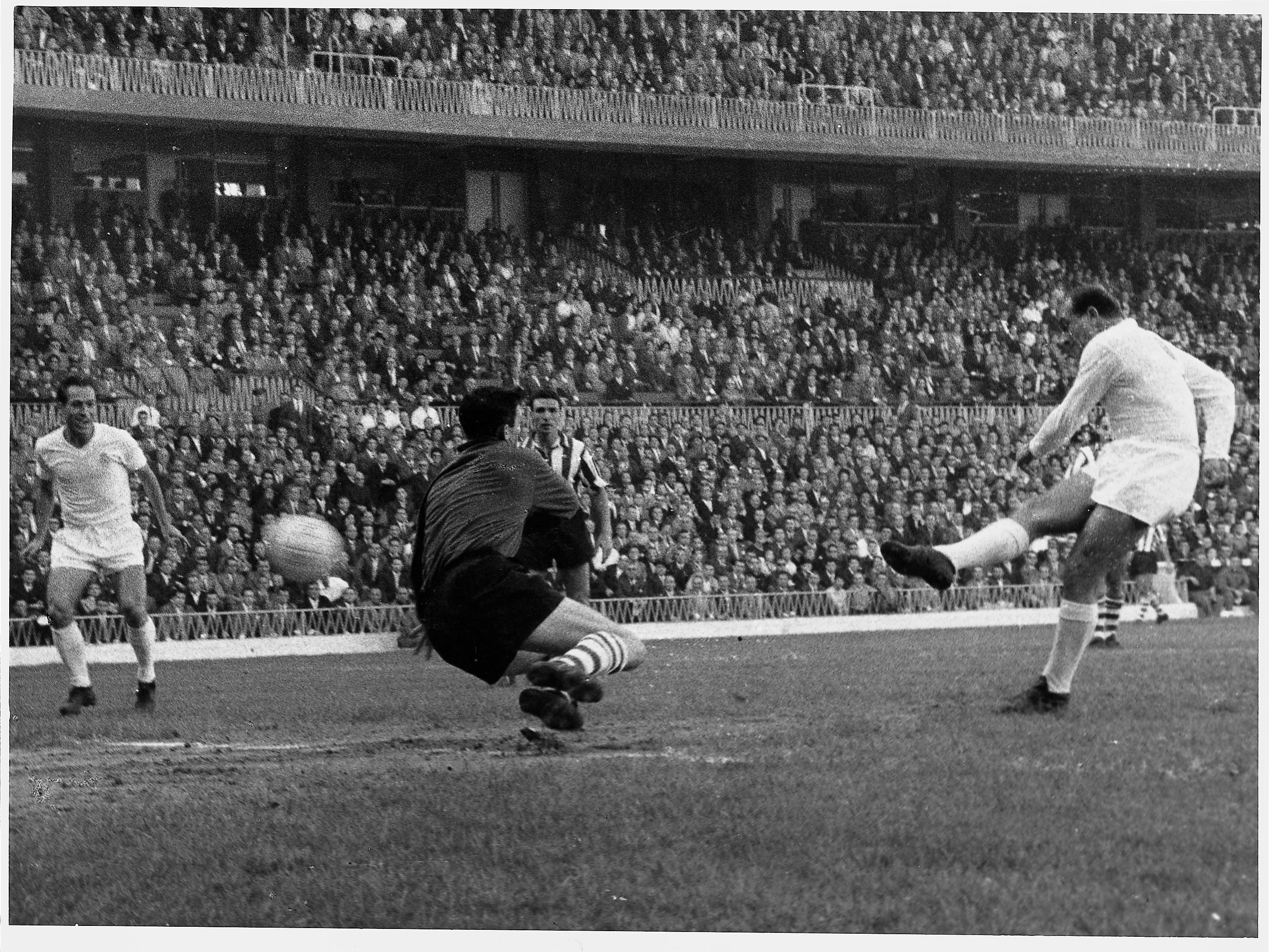 Di Stéfano, durante un partido del Real Madrid ante el Athletic en 1962.