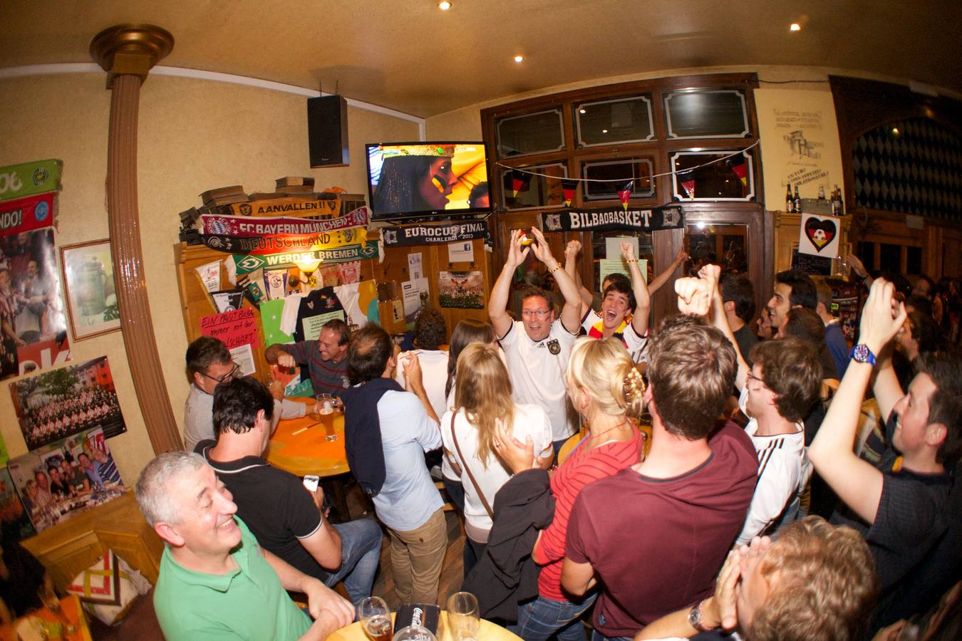 Así se vivió el partido de Alemania contra Brasil en el bar teutón de Bilbao
