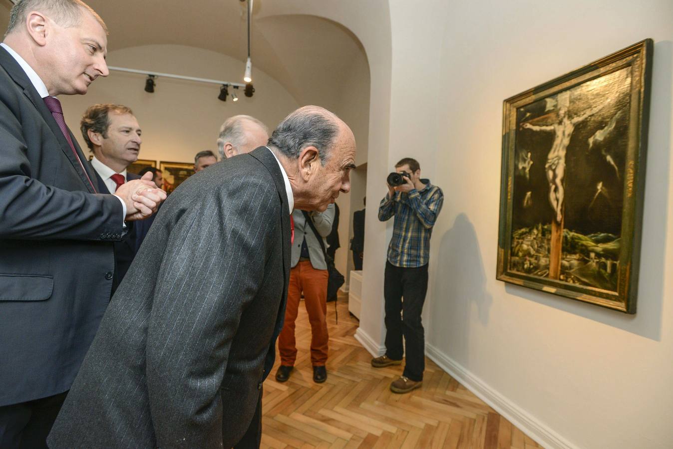 Botín presenta obras de coleeción del Santander en el año 2013.