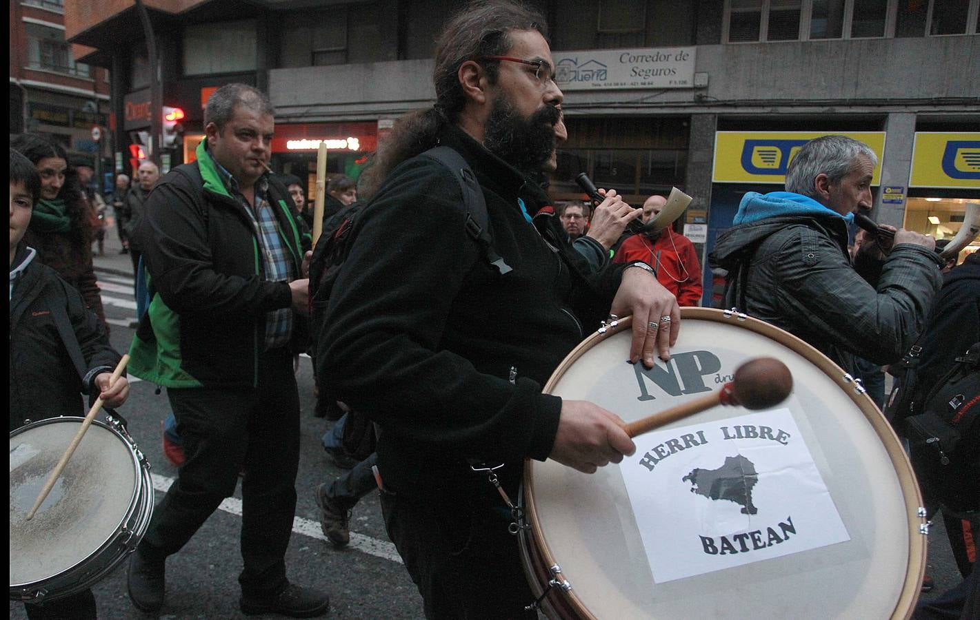 Manifestación en contra de la dispersión en Bilbao