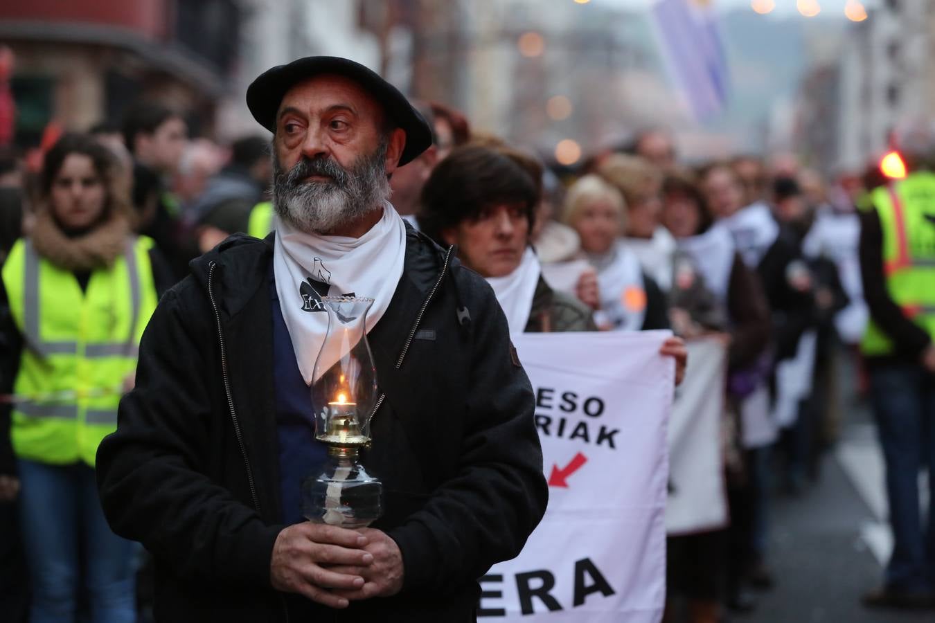 Manifestación en contra de la dispersión en Bilbao