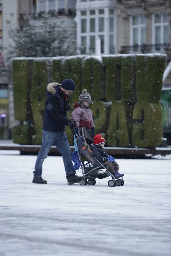Vitoria bajo la nieve