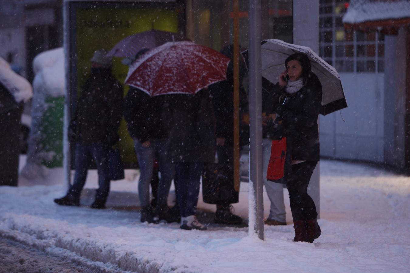 Vitoria bajo la nieve