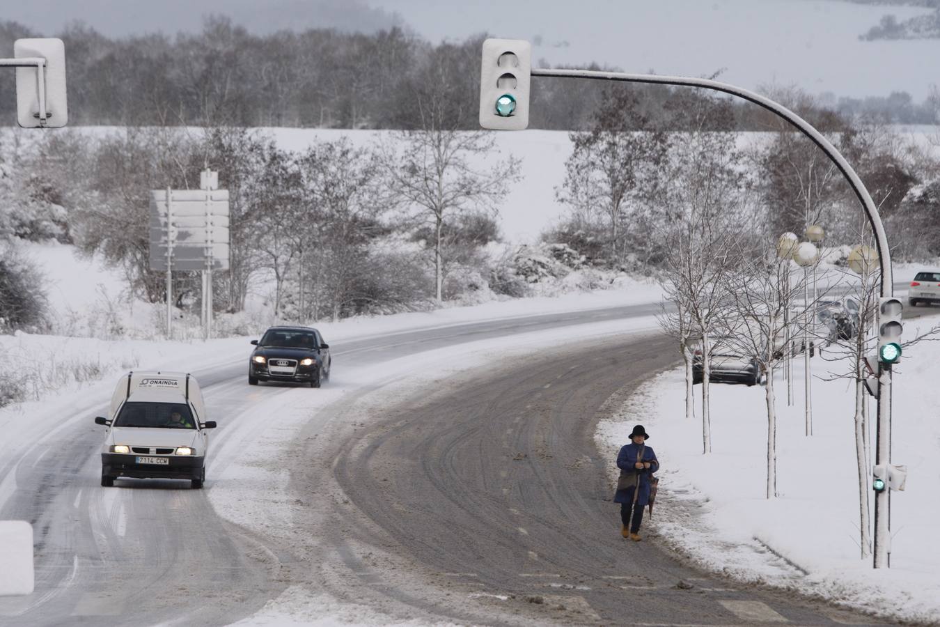Vitoria bajo la nieve