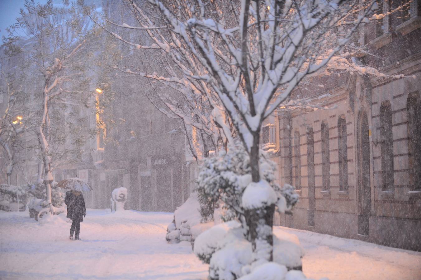 Vitoria bajo la nieve