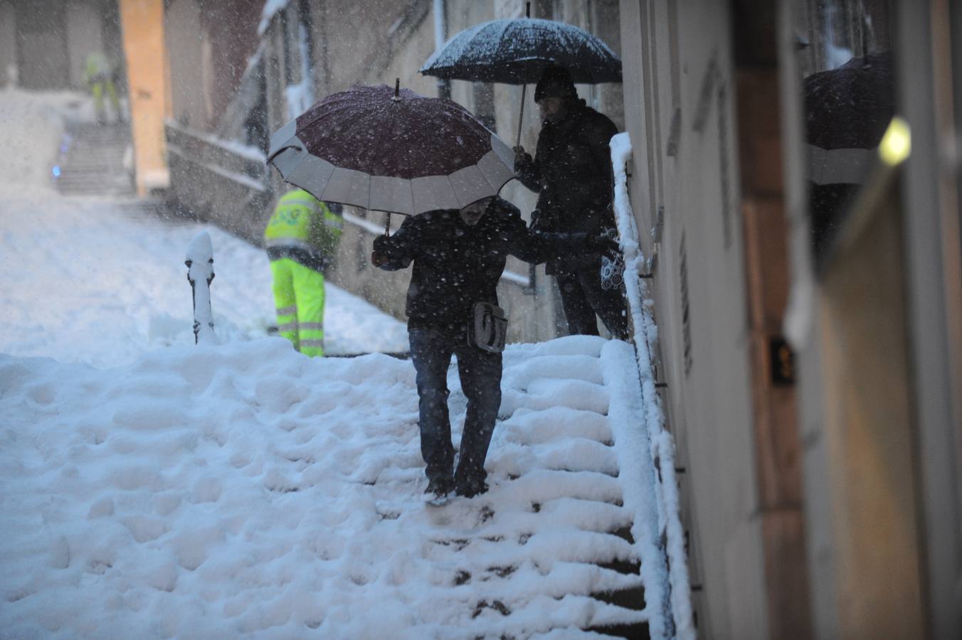 Vitoria bajo la nieve