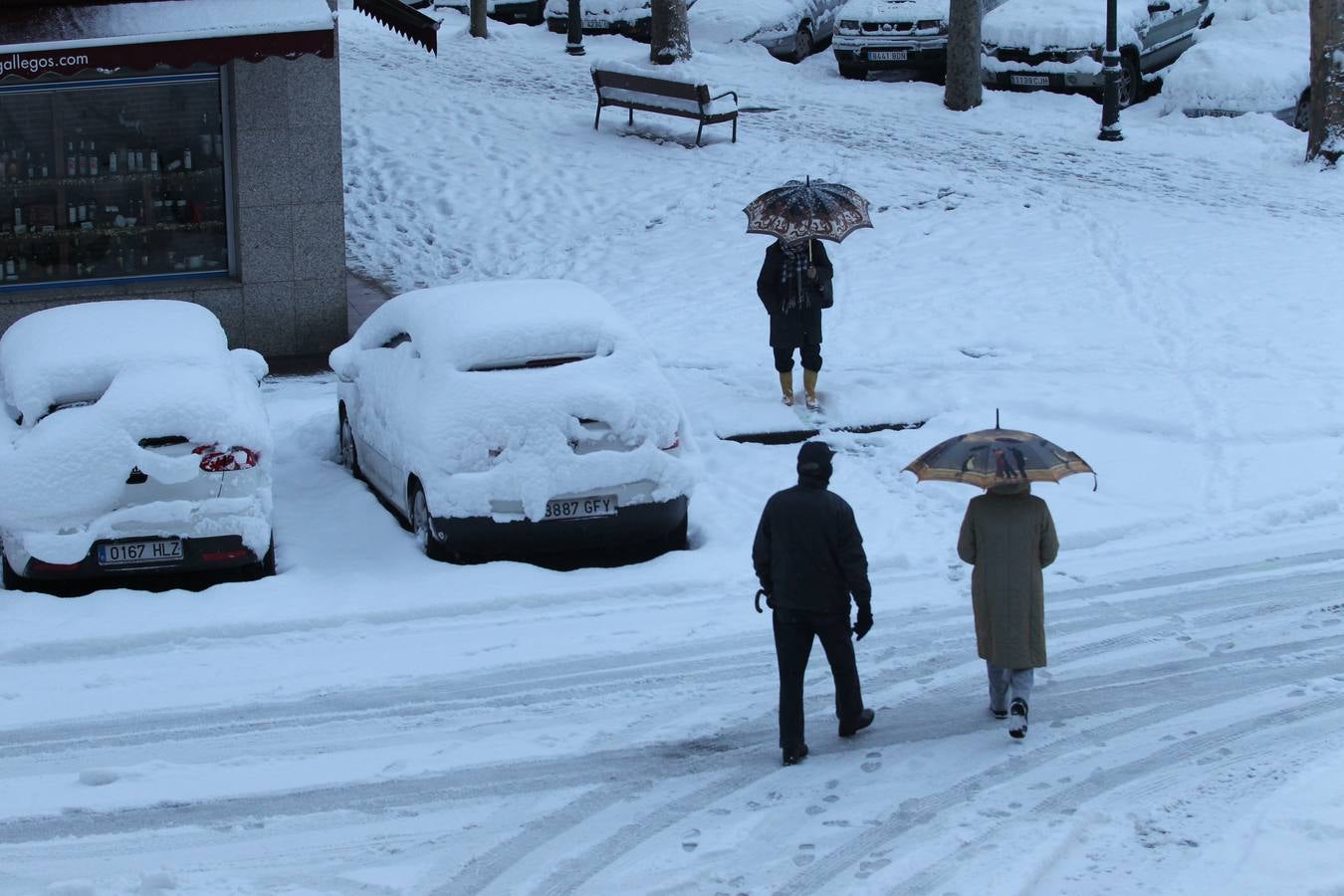Vitoria bajo la nieve