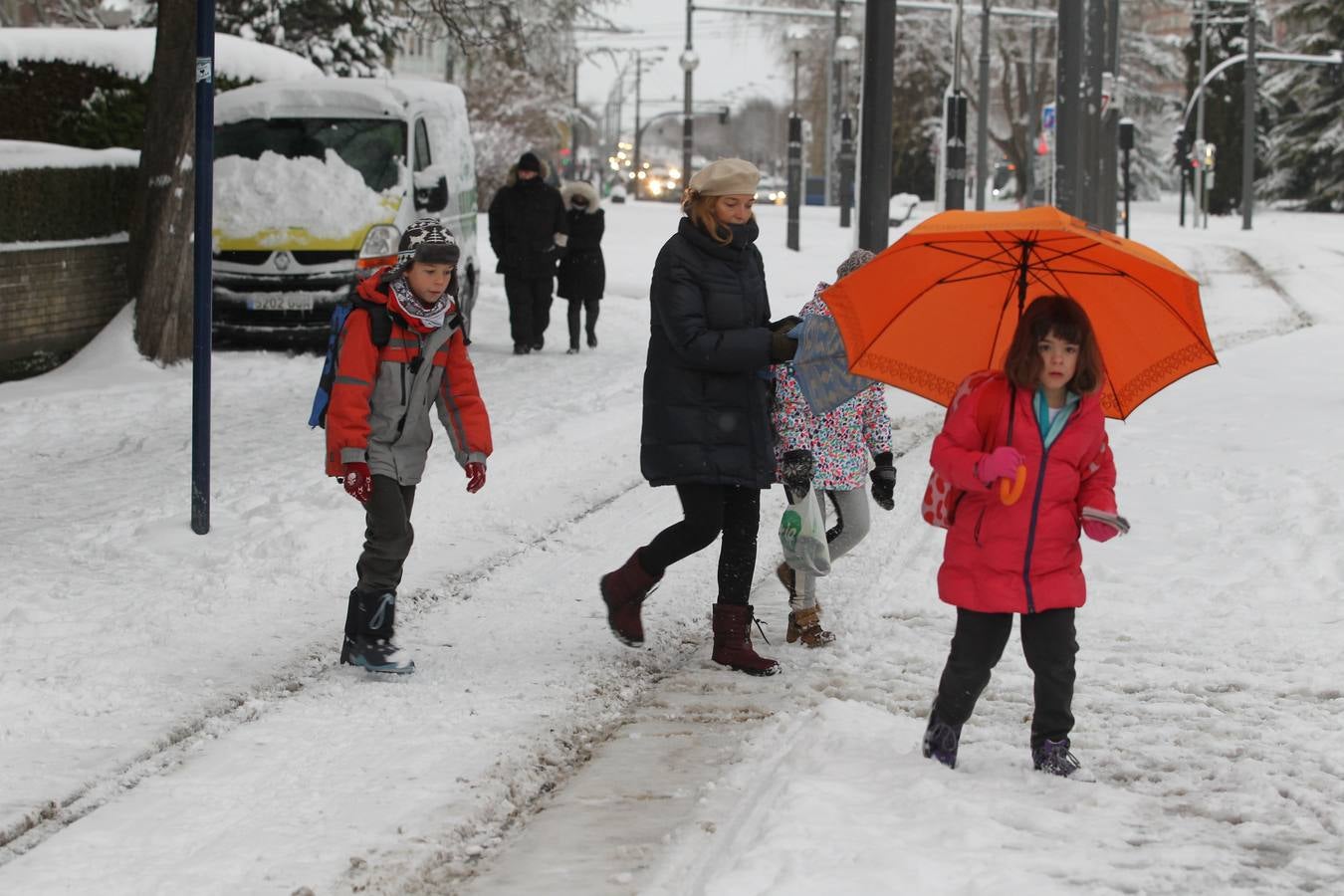 Vitoria bajo la nieve
