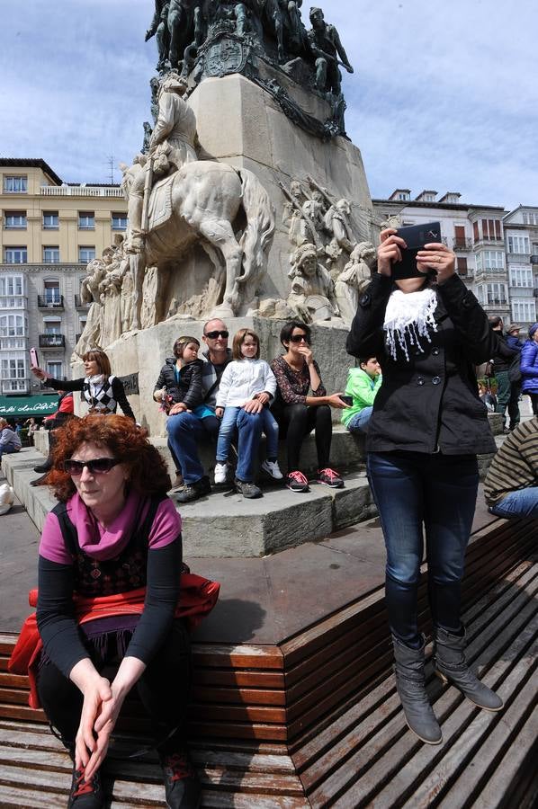 Despedida de Gora Gasteiz en el centro de Vitoria