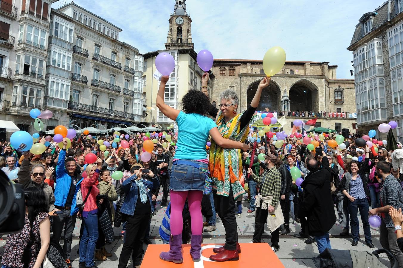 Despedida de Gora Gasteiz en el centro de Vitoria