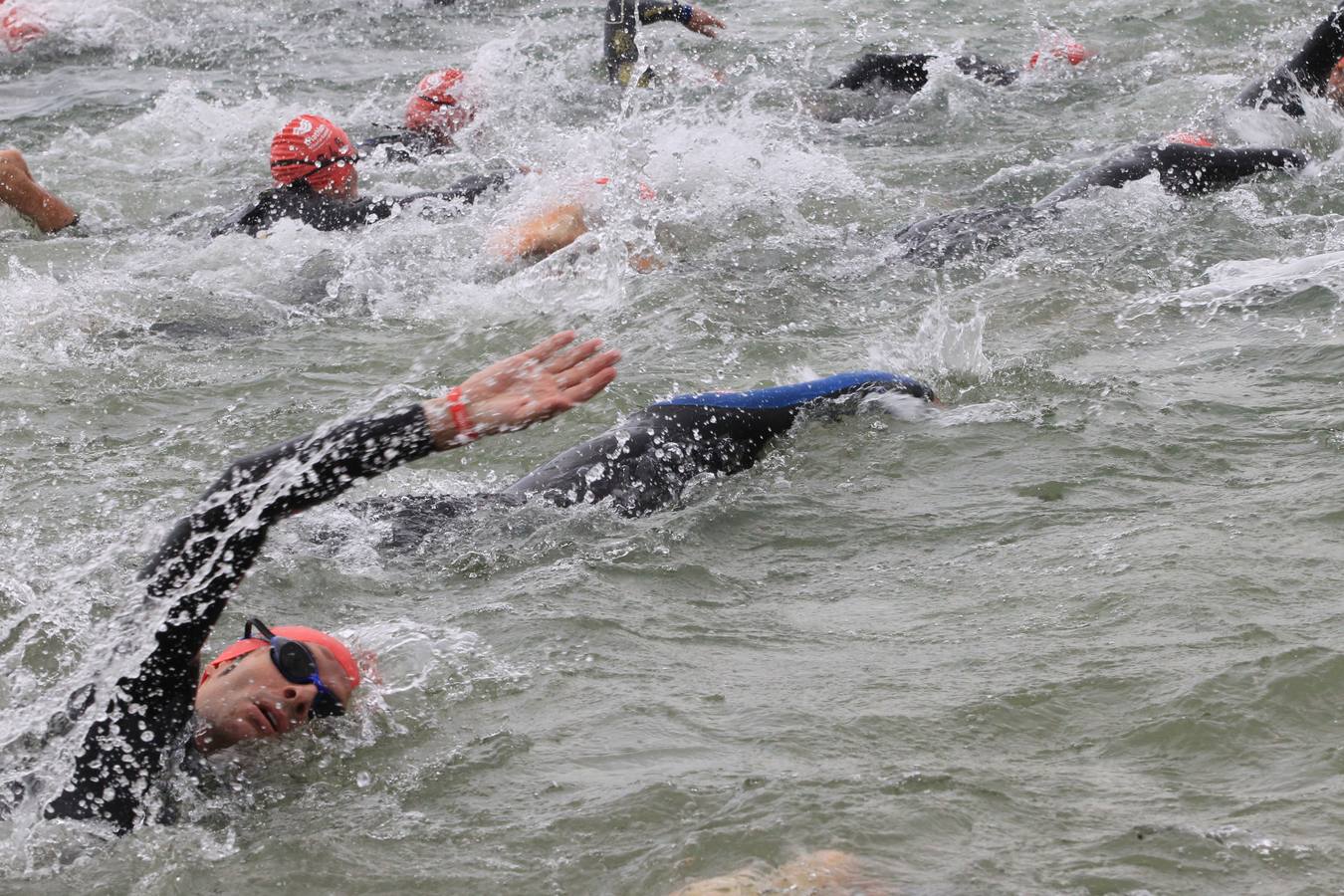 Prueba de natación del Triatlon de Vitoria 2015