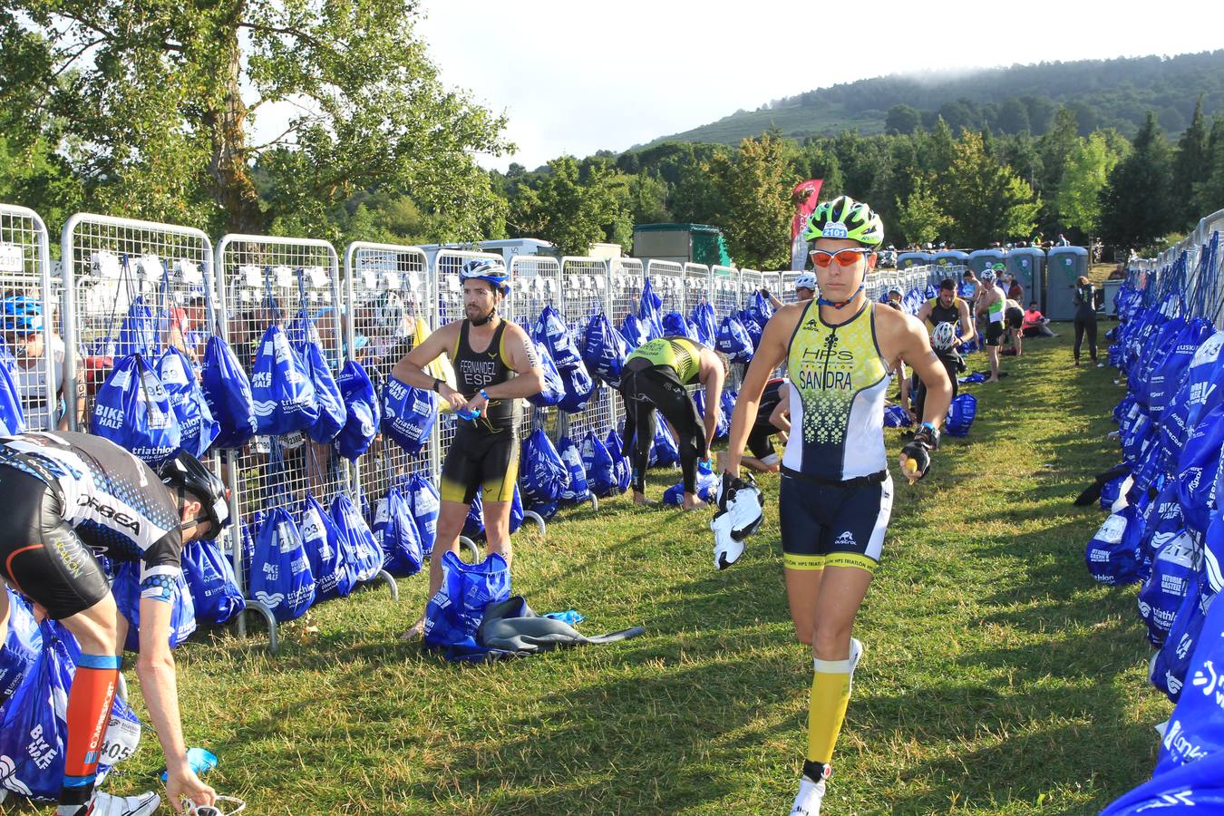 Primera transición de la Triatlón de Vitoria 2015