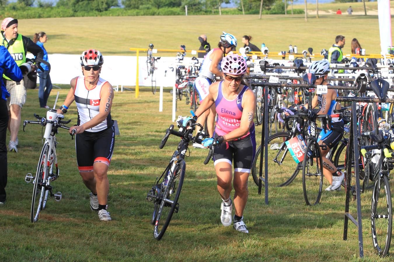 Primera transición de la Triatlón de Vitoria 2015