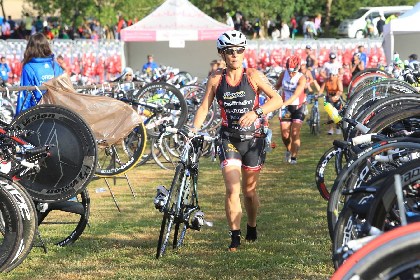 Primera transición de la Triatlón de Vitoria 2015