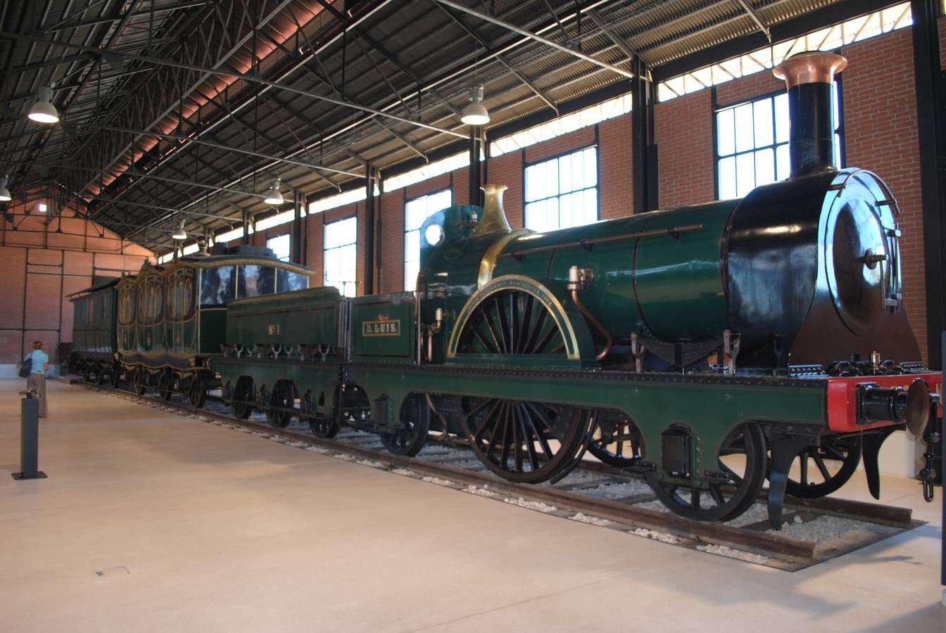 La locomotora 'Don Luiz', uno de los vehículos históricos más importantes del ferrocarril del siglo XIX.. 